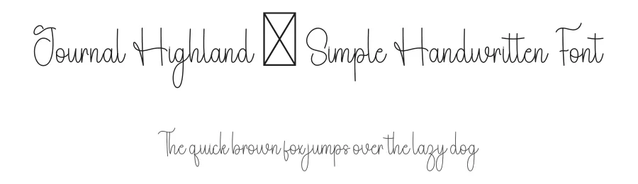 Journal Highland – Simple Handwritten Font by freshtypeink — Script Handwritten Font