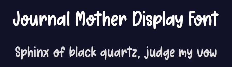 Journal Mother Display Font by Craftedtype — Decorative Font — thumbnail 2