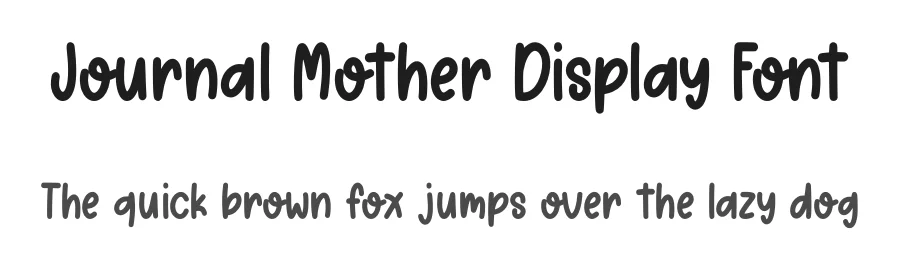 Journal Mother Display Font by Craftedtype — Decorative Font