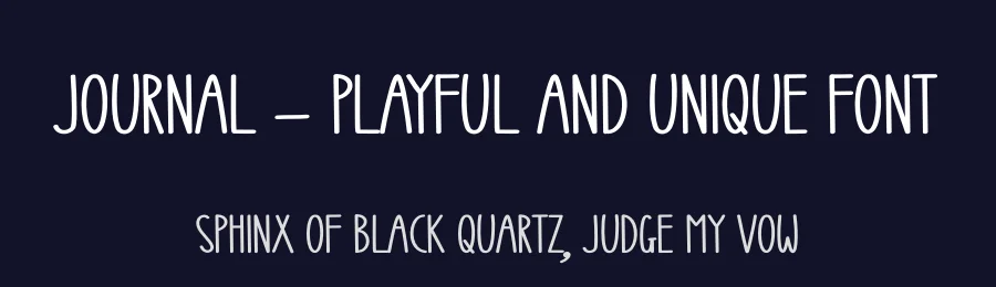 Journal – Playful And Unique Font by andikastudio — Display Font — thumbnail 2