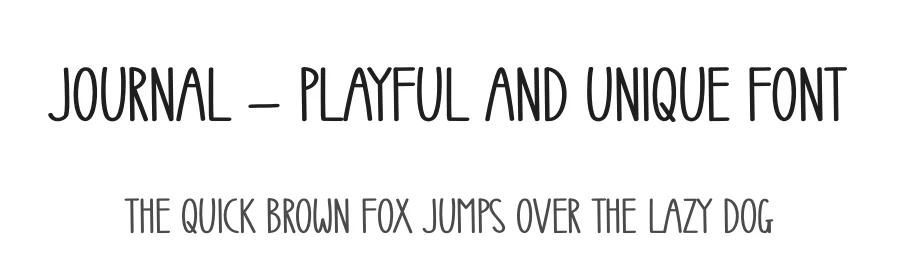 Journal – Playful And Unique Font by andikastudio — Display Font