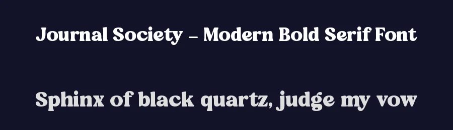 Journal Society – Modern Bold Serif Font by timelesstype.co — Serif Font — thumbnail 2