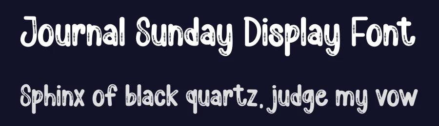 Journal Sunday Display Font by andikastudio — Display Font — thumbnail 2