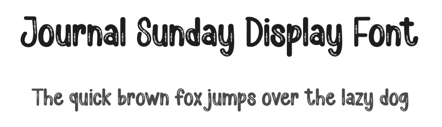 Journal Sunday Display Font by andikastudio — Display Font