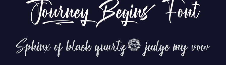 Journey Begins Font by CalligraphyFonts.net — Script Handwritten Font — thumbnail 2