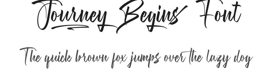 Journey Begins Font by CalligraphyFonts.net — Script Handwritten Font