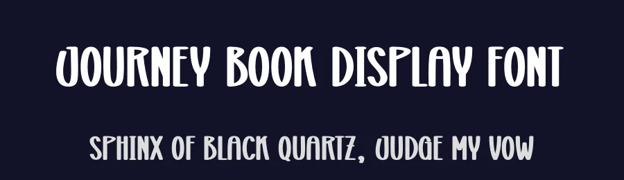 Journey Book Display Font by creativeletter — Display Font — thumbnail 2