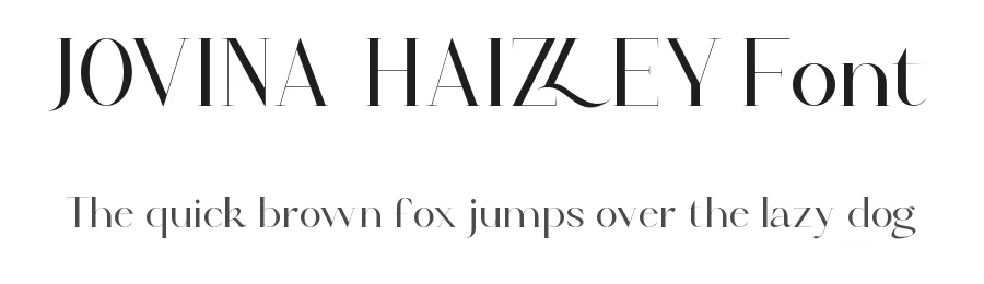Jovina Haizley Font by nihstudio — Display Font