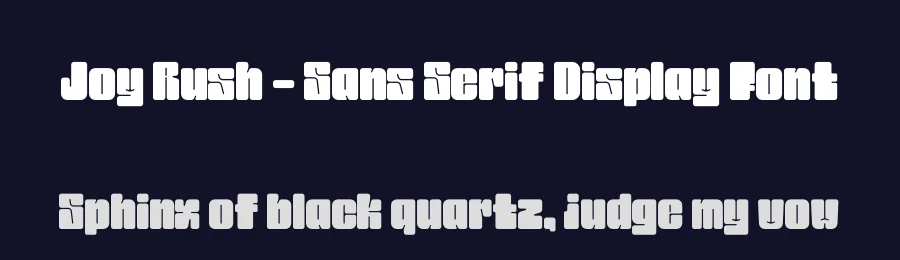 Joy Rush – Sans Serif Display Font by timelesstype.co — Display Font — thumbnail 2