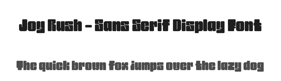 Joy Rush – Sans Serif Display Font by timelesstype.co — Display Font
