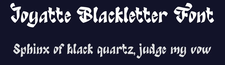 Joyatte Blackletter Font by TypeClassHeroes — Blackletter Font — thumbnail 2