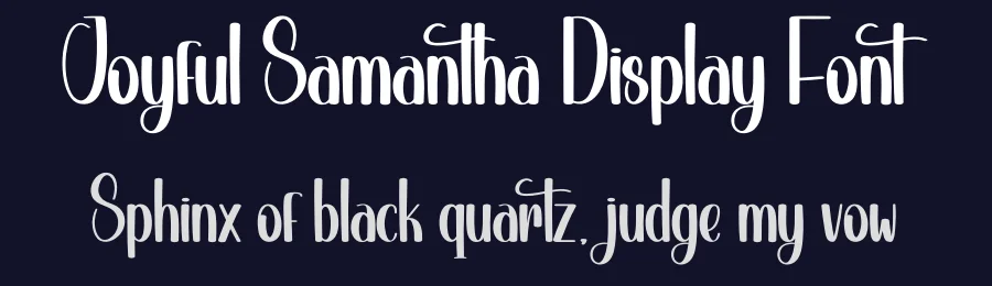 Joyful Samantha Display Font by creativeletter — Display Font — thumbnail 2