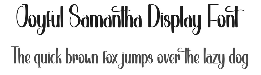 Joyful Samantha Display Font by creativeletter — Display Font