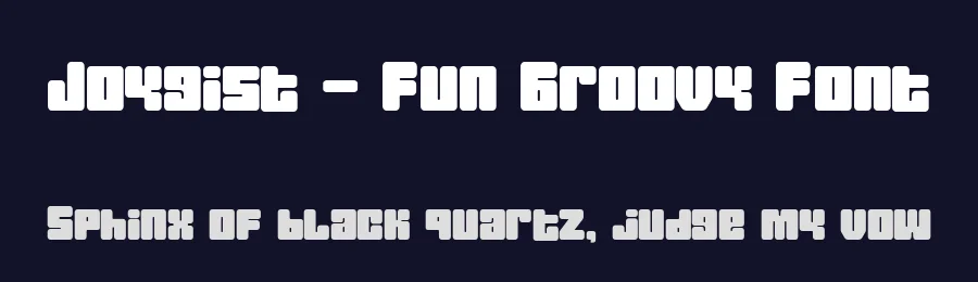 Joygist – Fun Groovy Font by Wildan Type — Display Font — thumbnail 2
