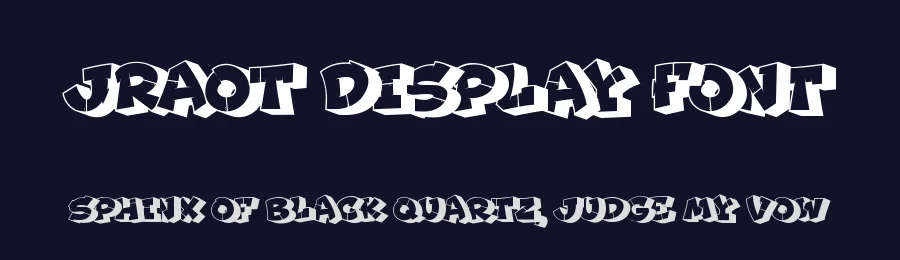 Jraot Display Font by Cikareotype Studio — Display Font — thumbnail 2