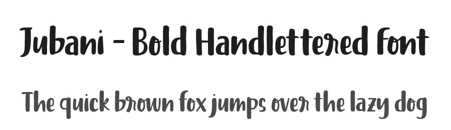 Jubani – Bold Handlettered Font by Four Lines Studio — Script Handwritten Font