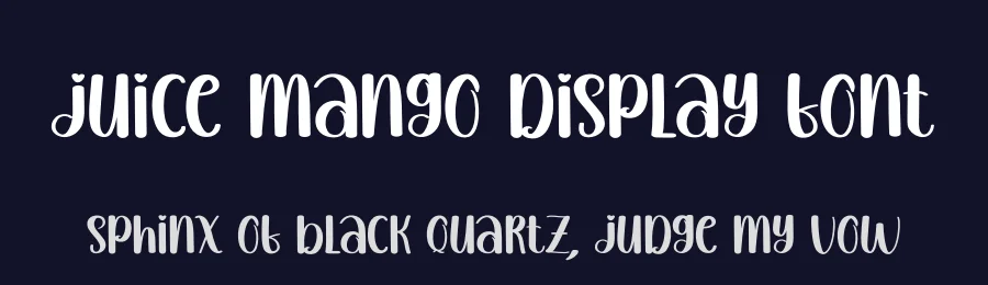 Juice Mango Display Font by creativeletter — Display Font — thumbnail 2