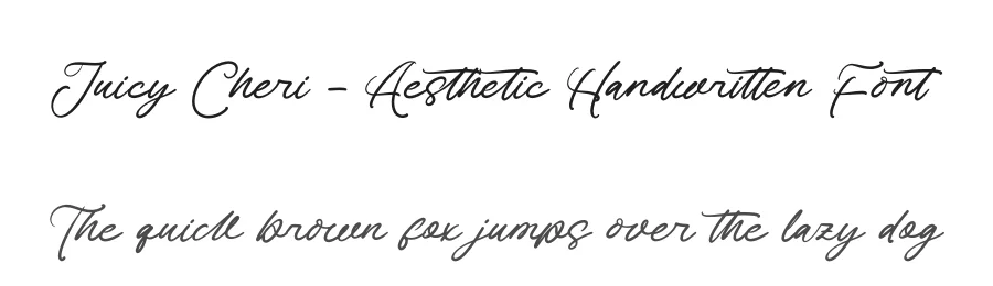 Juicy Cheri – Aesthetic Handwritten Font by letterenastudios — Script Handwritten Font