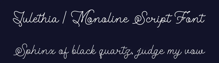 Julethia | Monoline Script Font by Gracetypestudio — Script Handwritten Font — thumbnail 2