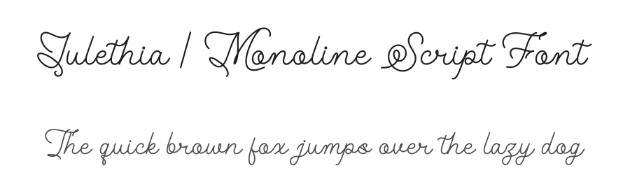 Julethia | Monoline Script Font by Gracetypestudio — Script Handwritten Font