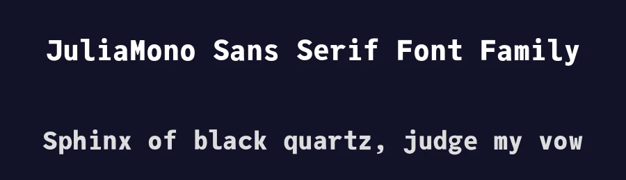 JuliaMono Sans Serif Font Family by cormullion — Sans Serif Font — thumbnail 2
