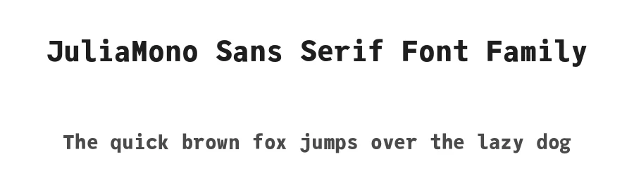 JuliaMono Sans Serif Font Family by cormullion — Sans Serif Font