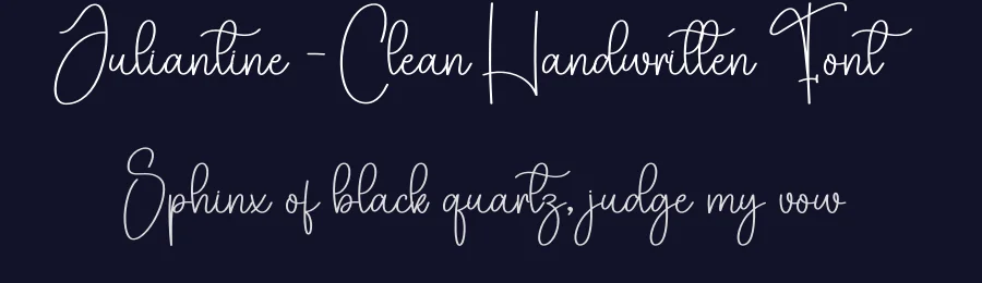 Juliantine – Clean Handwritten Font by creativeletter — Script Handwritten Font — thumbnail 2