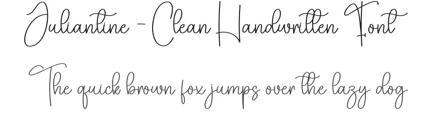 Juliantine – Clean Handwritten Font by creativeletter — Script Handwritten Font