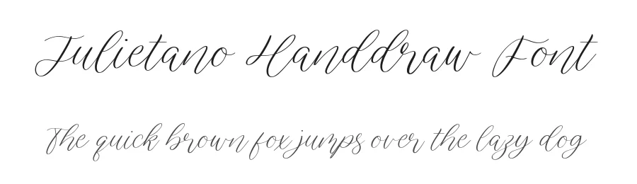 Julietano Handdraw Font by balpirick — Script Handwritten Font