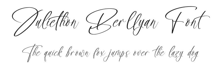 Juliethon Berllyan Font by letterenastudios — Script Handwritten Font