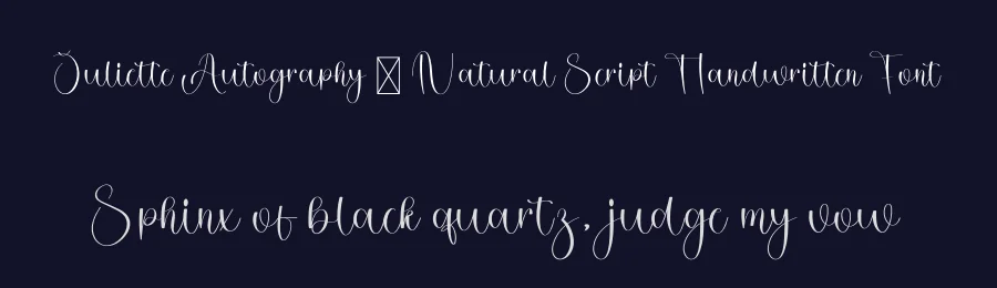 Juliette Autography – Natural Script Handwritten Font by freshtypeink — Script Handwritten Font — thumbnail 2