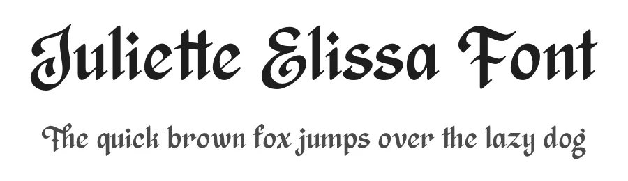 Juliette Elissa Font by grezlinestudio β Blackletter Font
