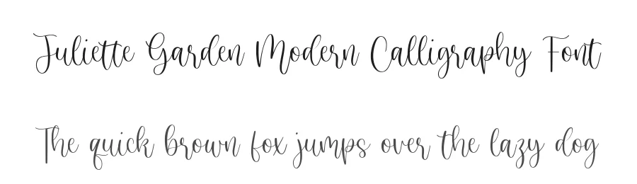 Juliette Garden Modern Calligraphy Font by balpirick — Script Handwritten Font