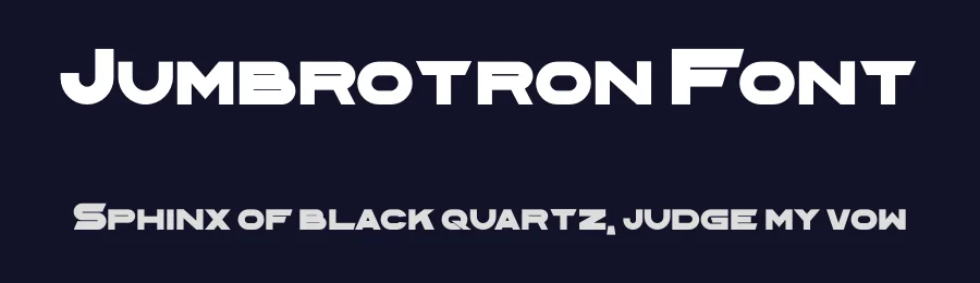 Jumbrotron Font by Ian Langley — Display Font — thumbnail 2