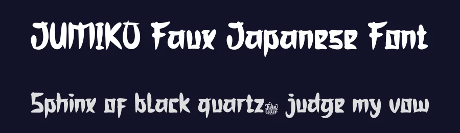 JUMIKO Faux Japanese Font by twinletter — Display Font — thumbnail 2
