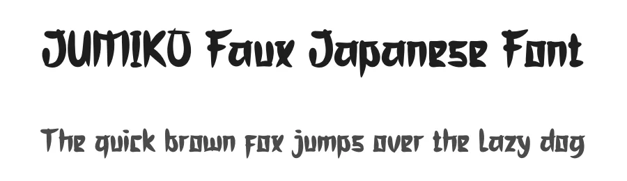 JUMIKO Faux Japanese Font by twinletter — Display Font