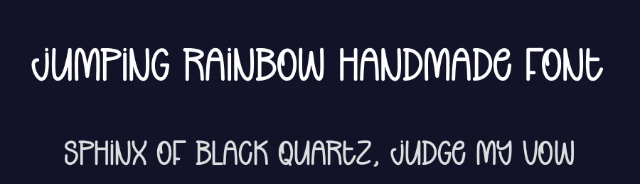 Jumping Rainbow Handmade Font by andikastudio — Display Font — thumbnail 2