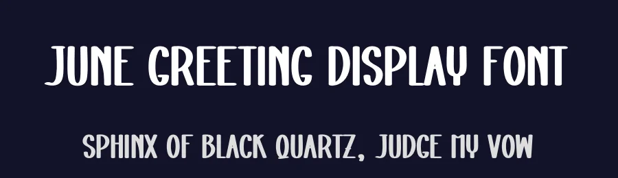 June Greeting Display Font by creativeletter — Display Font — thumbnail 2