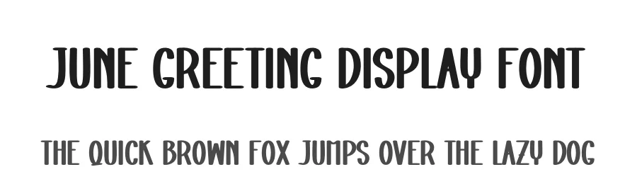 June Greeting Display Font by creativeletter — Display Font