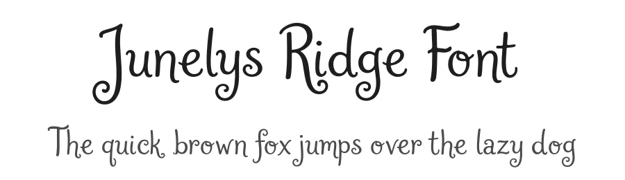 Junelys Ridge Font by letterhanna — Script Handwritten Font