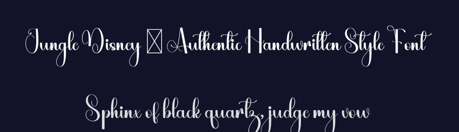 Jungle Disney – Authentic Handwritten Style Font by freshtypeink — Script Handwritten Font — thumbnail 2