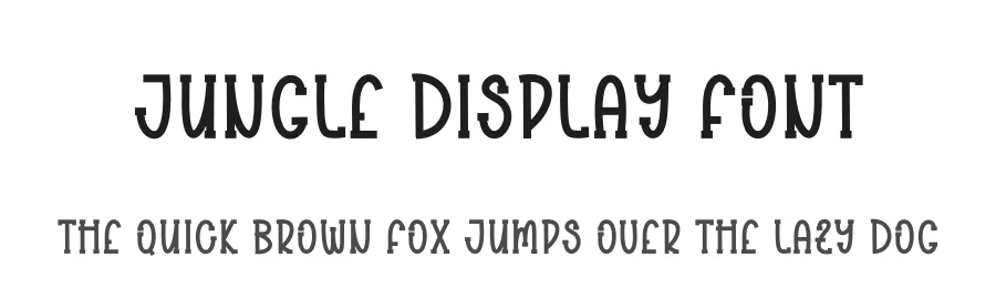 Jungle Display Font by freshtypeink — Display Font