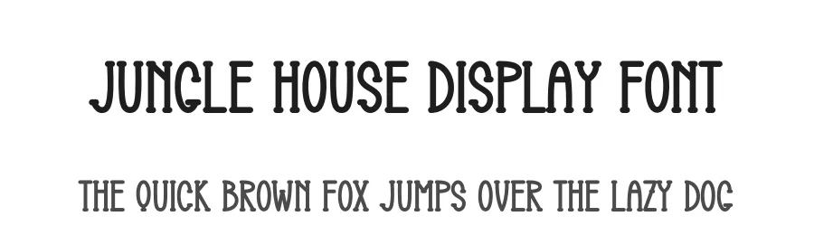 Jungle House Display Font by creativeletter — Display Font