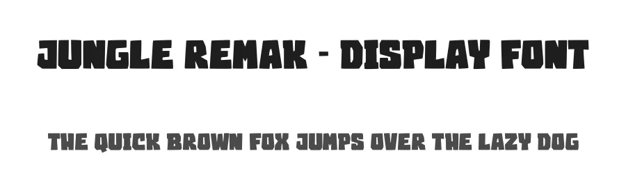 Jungle Remak – Display font by majelis art — Display Font