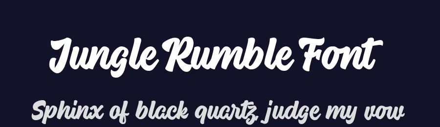 Jungle Rumble Font by Four Lines Std — Script Handwritten Font — thumbnail 2