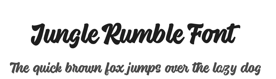 Jungle Rumble Font by Four Lines Std — Script Handwritten Font