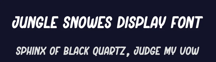 Jungle Snowes Display Font by creativeletter — Display Font — thumbnail 2