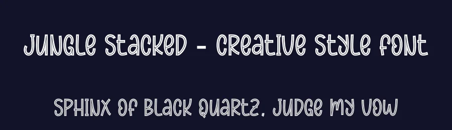 Jungle Stacked – Creative Style Font by creativeletter — Display Font — thumbnail 2