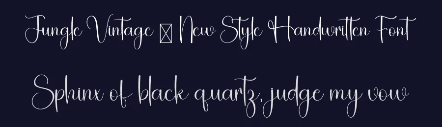 Jungle Vintage – New Style Handwritten Font by freshtypeink — Script Handwritten Font — thumbnail 2