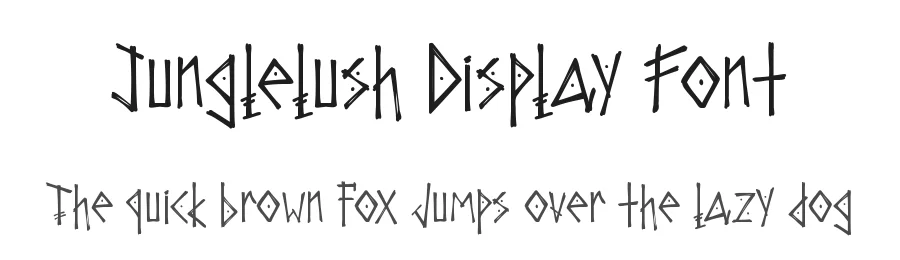 Junglelush Display Font by Erik5541 — Display Font